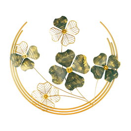 Wallity Haiyang Accesorio Decorativo de Pared de Metal Verde y Dorado